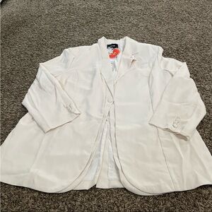 Cider NWT oversized cream, color, blazer size 1X